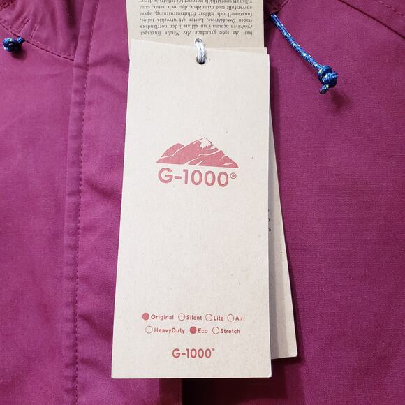NWT FJALLRAVEN Vardag Anorak Jacket G-1000 Fabric Bordeaux Red Women's Size XL - Picture 3 of 15